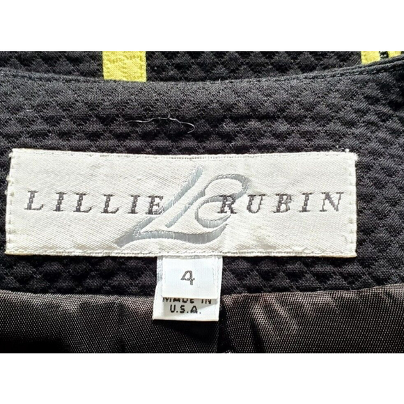 Lillie Rubin Black Cotton Sleeveless Dress W/Blazer Bodycon Crop Jacket Sz 4 EUC - Picture 7 of 9